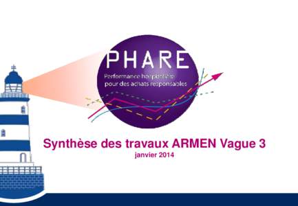 Synthèse des travaux ARMEN Vague 3 janvier 2014 Au sein du programme PHARE, ARMEN est le projet majeur de l’axe Performance achat Performance Achat