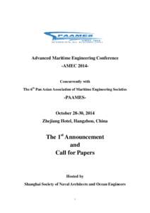 Advanced Maritime Engineering Conference