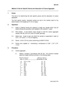 Minimum Sample and Test Requirements