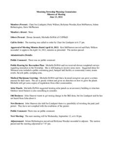 Public comment / Minutes / Government / McPherson / Dewitt