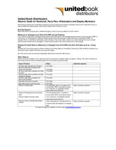 Microsoft Word - UBD Returns Guide  Bookclub, Party Plan Wholesalers and Display.docx