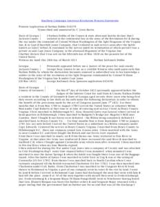 Southern Campaign American Revolution Pension Statements Pension Application of Nathan Dobbs S16370 Transcribed and annotated by C. Leon Harris State of Georgia } I Nathan Dobbs of the County & state aforesaid hereby dec