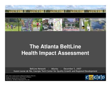 Cycling in Atlanta / Health / Health impact assessment / Atlanta / Geography of Georgia / Georgia / BeltLine