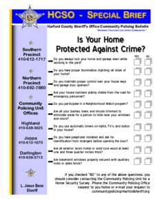 Community Policing Special Brief - sector 50 flyer