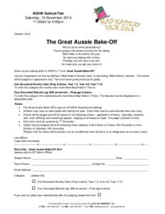 Microsoft Word - Great Aussie Bake Off Competition 2014