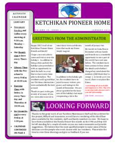 ACTIVITY CALENDAR KETCHIKAN PIONEER HOME  JANUARY
