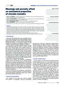 építôanyag § Journal of Silicate Based and Composite Materials  Rheology and porosity effect on mechanical properties of zirconia ceramics