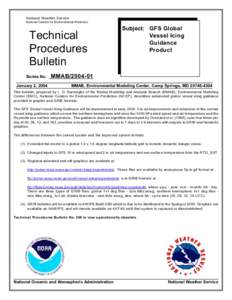 National Weather Service National Centers for Environmental Prediction Technical Procedures Bulletin