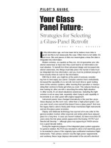 PILOT’S GUIDE  Your Glass Panel Future: Strategies for Selecting a Glass-Panel Retrofit