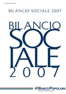 BILANCIO SOCIALE[removed]Sede Banco Popolare e Banca Popolare di Verona-SGSP, Verona INDICE pag.