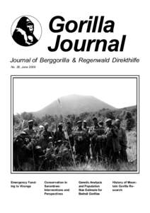 Gorilla Journal Journal of Berggorilla & Regenwald Direkthilfe No. 38, June 2009