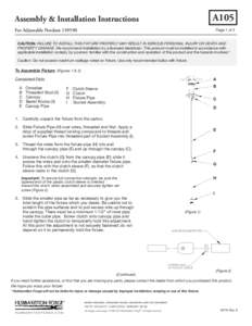 A105  Assembly & Installation Instructions For Adjustable Pendant[removed]Page 1 of 3