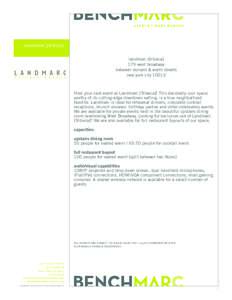 LANDMARC [TRIBECA]  landmarc [tribeca] 179 west broadway between leonard & worth streets new york city 10013