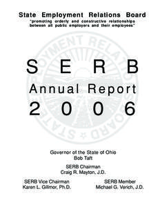 State Employment Relations Board “promoting orderly and constructive relationships between all public employers and their employees” S