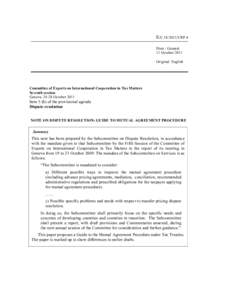 E/C[removed]CRP.4 Distr.: General 11 October 2011 Original: English  Committee of Experts on International Cooperation in Tax Matters
