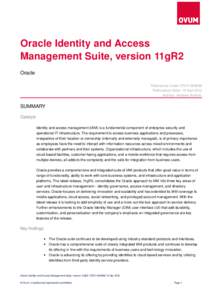 Oracle Identity and Access Management Suite, version 11gR2