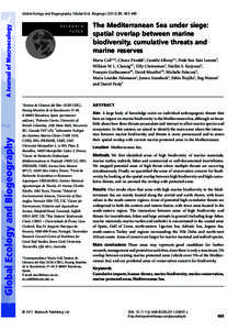 Pyramidellidae / Oceanography / Marine ecoregions / Fisheries / Mediterranean Sea / Marine protected area / Marine conservation / Biodiversity / Endangered species / Environment / Biology / Earth