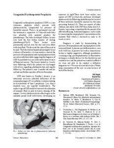 Porphyrias / Pediatrics / Erythropoietic porphyria / Hemolytic anemia / Jaundice / Gunther disease / Neonatal jaundice / Anemia / Acute hemorrhagic edema of infancy / Medicine / Health / Hematopathology