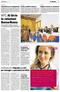 Economia  corriere del Ticino Martedì 29 setteMbre 2015