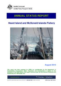 Heard Island and McDonald Islands Fishery Annual Status Report 2010