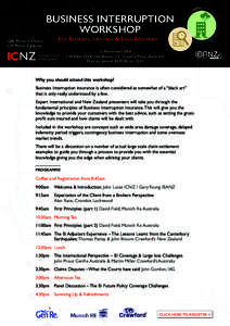 ICNZ -IBANZ Business Interruption Workshop