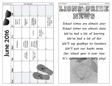 ISSUE 10  LIONS’ PRIDE NEWS PAGE 7