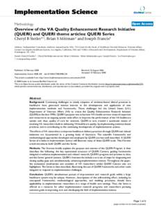 Implementation Science  BioMed Central Open Access