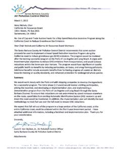 Vessel Speed Reduction Initiative Fact Sheet GOAL Advance California’s clean-transportation goals and sustainable freight strategy by implementing a voluntary vessel speed reduction incentive program to cut greenhouse