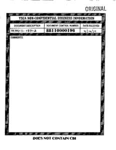 8EHQ-11-18312A  TSCA 8(e) Notice