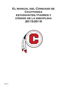 El manual del Condado de Chattooga estudiantes/padres y código de la disciplina