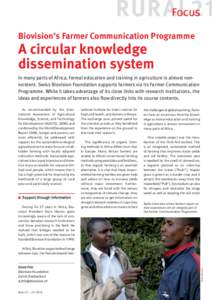 Focus Biovision’s Farmer Communication Programme A circular knowledge dissemination system