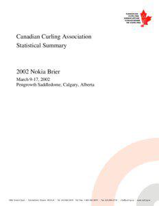 Canadian Curling Association Statistical Summary