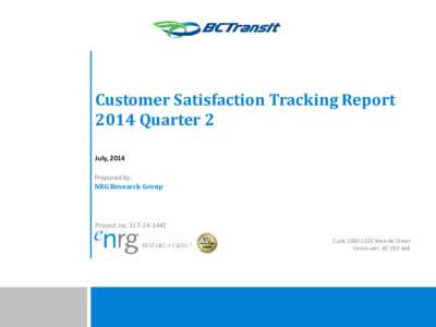 BC Transit Tracking Survey