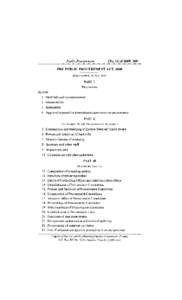 Public Procurement  [No. 12 ofTHE PUBLIC PROCUREMENT ACT, 2008 ARRANGEMENT OF SECTIONS
