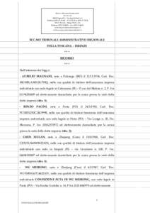 FRANCO MASSIMO BAMBAGIONI AVVOCATOSigna (FI) - Via degli Alberti n.3 TelefonoFax50121 Firenze – Borgo Pinti n. 86 Telefono – Fax