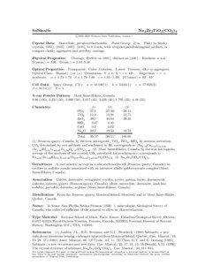 Carbonate minerals / Sabinaite / Weloganite / Sodalite / Mont Saint-Hilaire / Aegirine / Pectolite / Dawsonite / Analcime / Chemistry / Matter / Crystallography
