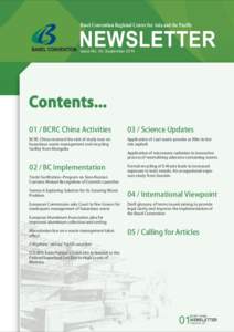 Basel Convention Regional Centre for Asia and the Pacific  NEWSLETTER Issue No. 45, SeptemberC