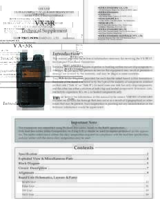 VERTEX STANDARD CO., LTD.  VHF/UHF ULTRA-COMPACT DUAL-BAND TRANSCEIVER WITH WIDE BAND COVERAGE
