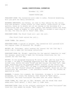 660 ALASKA CONSTITUTIONAL CONVENTION December 12, 1955 THIRTY-FIFTH DAY PRESIDENT EGAN: The Convention will come to order. Reverend Armstrong, will you give our daily invocation.