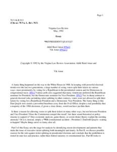 Twelfth Amendment to the United States Constitution / Electoral College / United States presidential election / Running mate / Dan Quayle / United States / President of the United States / Lloyd Bentsen / Ray v. Blair / United States Senate / Politics of the United States / Vice President of the United States