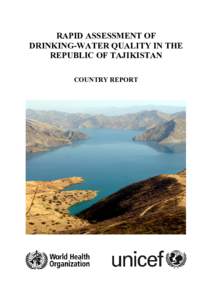 RAPID ASSESSMENT OF DRINKING-WATER QUALITY IN THE REPUBLIC OF TAJIKISTAN COUNTRY REPORT  ii