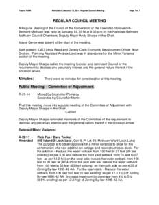 Microsoft Word - REGULAR COUNCIL MEETING January 13, 2014.doc