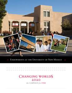 Endowments at the University of New Mexico  2020 How Current Endowments Change Worlds Now and Throughout the Future