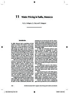 11  Water Pricing in Tadla, Morocco P.J.G.J. Hellegers, C.J. Perry and T. Petitguyot  Introduction