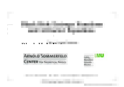 Black Hole Entropy Functions and Attractor Equations Gabriel Lopes Cardoso with Bernard de Wit and Swapna Mahapatra RTN Meeting Napoli 2006, October 9