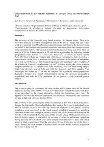 Characterisation of the founder matrilines in Asturcn pony via mitochondrial DNA