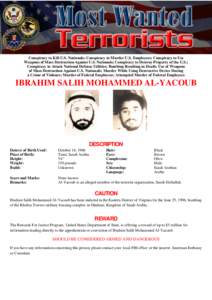 Islamic terrorism / Ibrahim Salih Mohammed Al-Yacoub / Hezbollah Al-Hejaz / Khobar Towers bombing / Dhahran / Osama bin Laden / Saudi Arabia / FBI Most Wanted Terrorists / Terrorism in Saudi Arabia / Asia