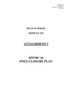 Dugway Permit Module VII Attachment 7 – HWMU 36 May[removed]DUGWAY PERMIT