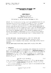 Internat. J. Math. & Math. Sci. VOL. Ii NO[removed] 365  A GENERALIZATION OF THE GLOBAL LIMIT