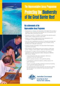 The Representative Areas Programme  Protecting the Biodiversity of the Great Barrier Reef Key achievements of the Representative Areas Programme